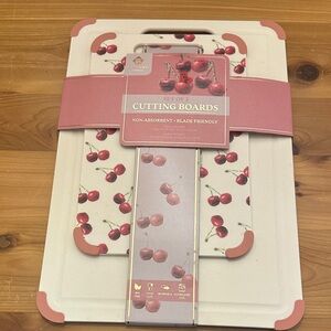 Cherry Pattern Cutting Boards Set of 2